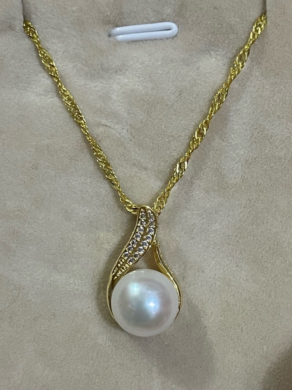 Natural White South Sea Cultured Pearl Necklace 22”